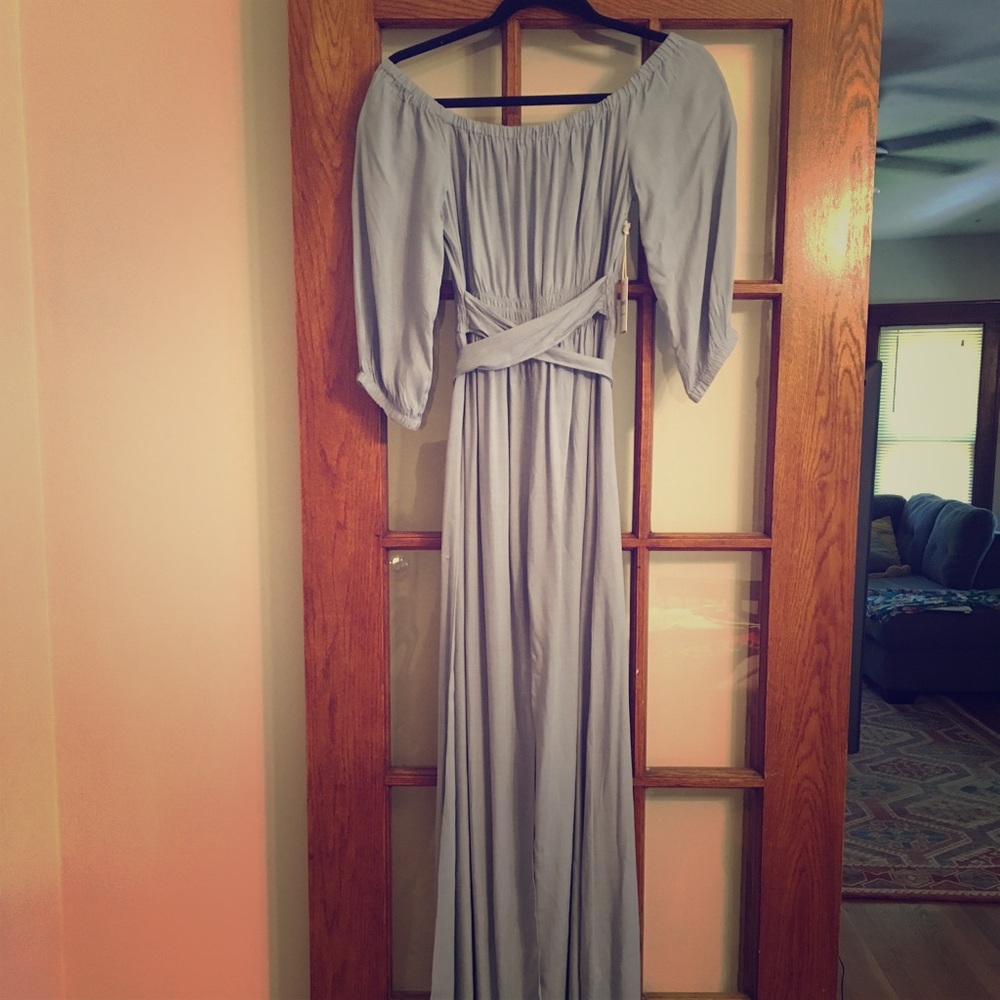 Off the shoulder maxi dress